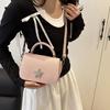 Starry Diamond Chain Texture Crossbody Bags Women Fashion Shiny Star Small Square Hand-held Shoulder Bag Lady Commuting Handbags
