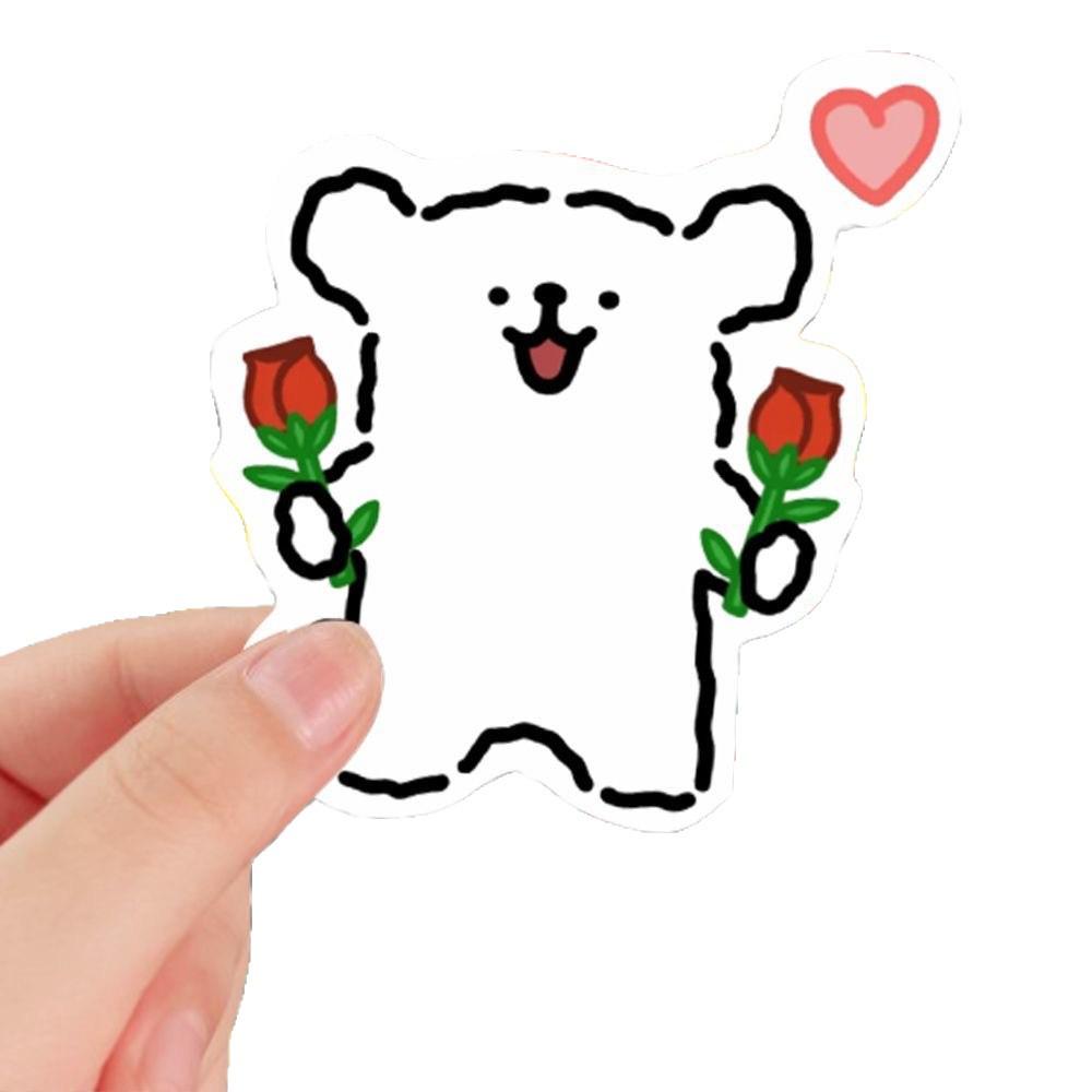 Waterproof Maltese Cartoon Dog Expression Stickers - 100 Sheets for Journals, Phones, DIY Decoration