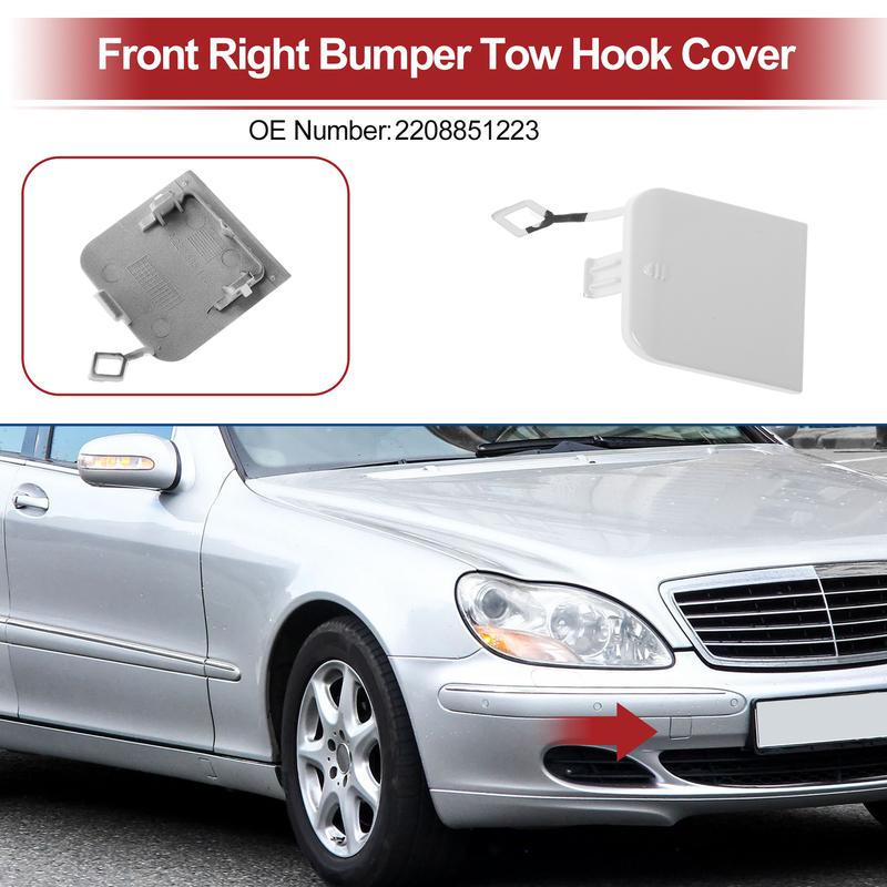 X Autohaux Car Tow Hook Cover Cap for MercedesBenz S-Class W220 Hook No.2208851223 White