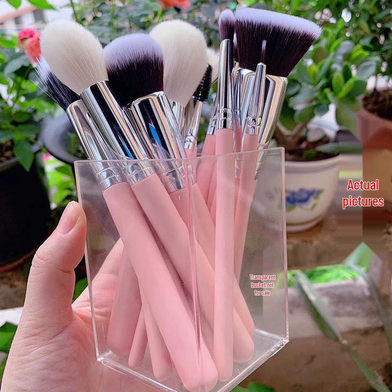 15-Piece Portable Makeup Brush Set: Soft Bristles for Beginners - Includes Powder, Contour, Eyeshadow, and Eyebrow Brushes