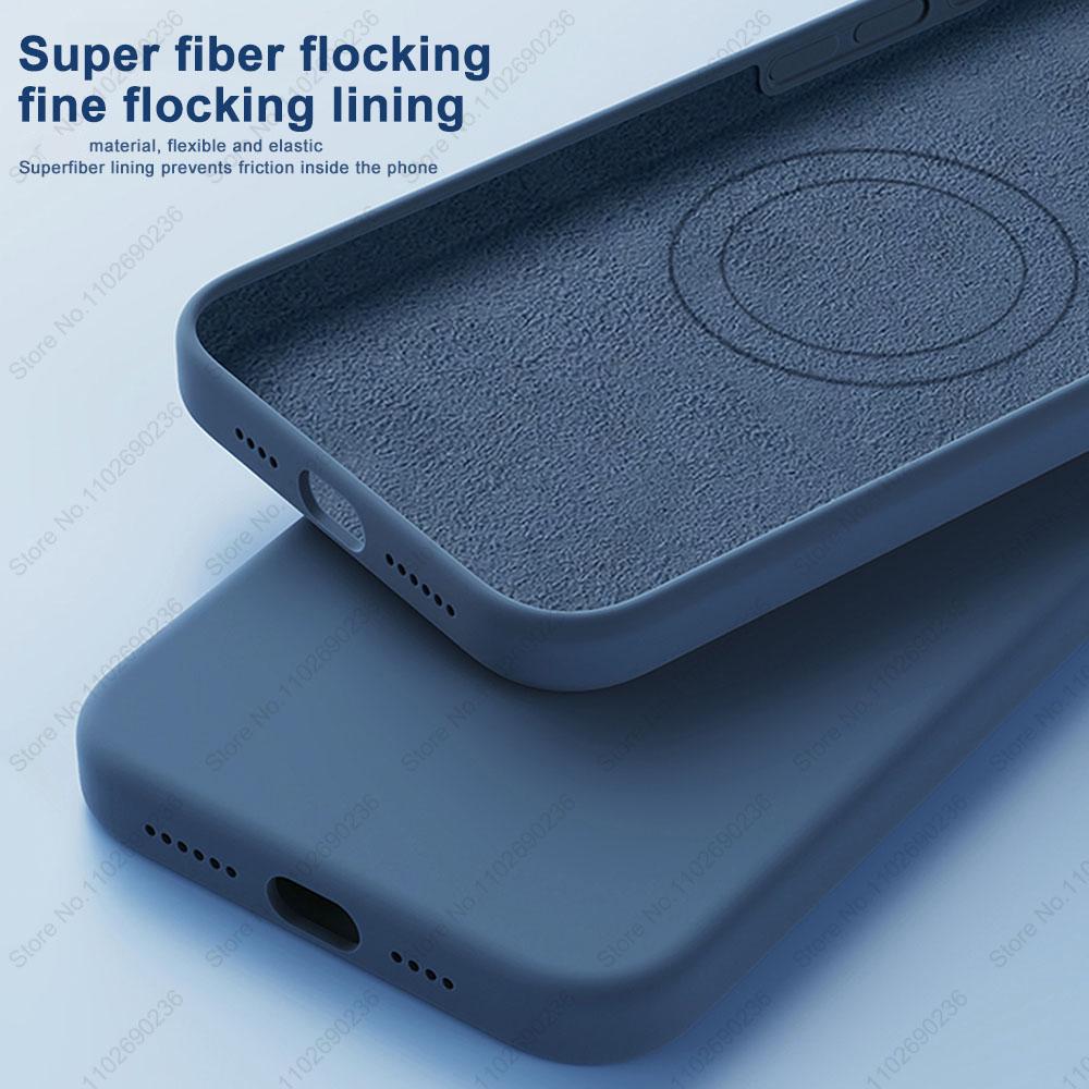 For Magsafe Liquid Silicone Magnetic Case For  For Iphone 16 15 14 13 12 11 Pro Max 16 14 15 Plus Wireless Charging Back Cover