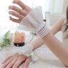 1pair Layered Elastic Wrist Cuffs Detachable Shirt Sleeves Multicolored Sleeves for Nails Photography and Fashion Shoots