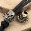Wine Barrel Drunk Skull Head Brass Knife Bead EDC Outdoor DIY Accessories Woven Lanyard Pendant Jewelry Punk Bracelet Charms