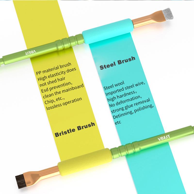 VBEST VBST-81 2Pcs PCB Circuit Board Cleaning Brush Motherboard IC Tin/Glue Remover