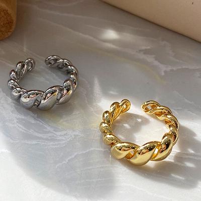 925 Sterling Silver Croissant Wrap Adjustable Rings For Women Wedding Elegant Designer Jewelry Ladies Accessories Jewellery