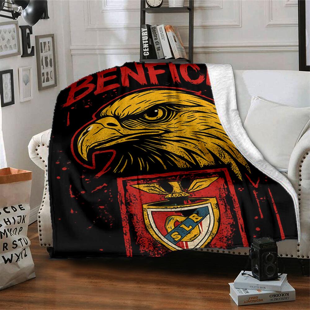Benfica Motiv Aufdruck Decke - Perfekt für Sofa, Bett, Reisen & Außenbereich | Maschinenwaschbar, Gemütlich & Langlebig.