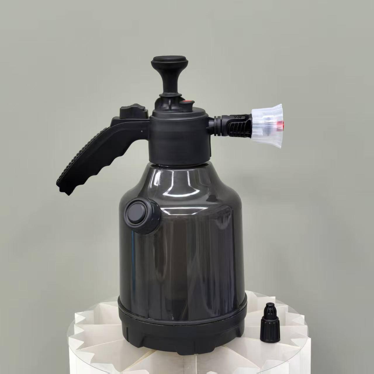 

2.5L Multi-Functional Pressurized Foam Sprayer for Car Washing & Watering прозрачный/чёрный