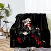 Halloween-Horror-Motiv Bedruckte Decke - Perfekt für Sofa, Bett, Reisen & Outdoor-Nutzung | Maschinenwaschbar, Gemütlich & Langlebig.