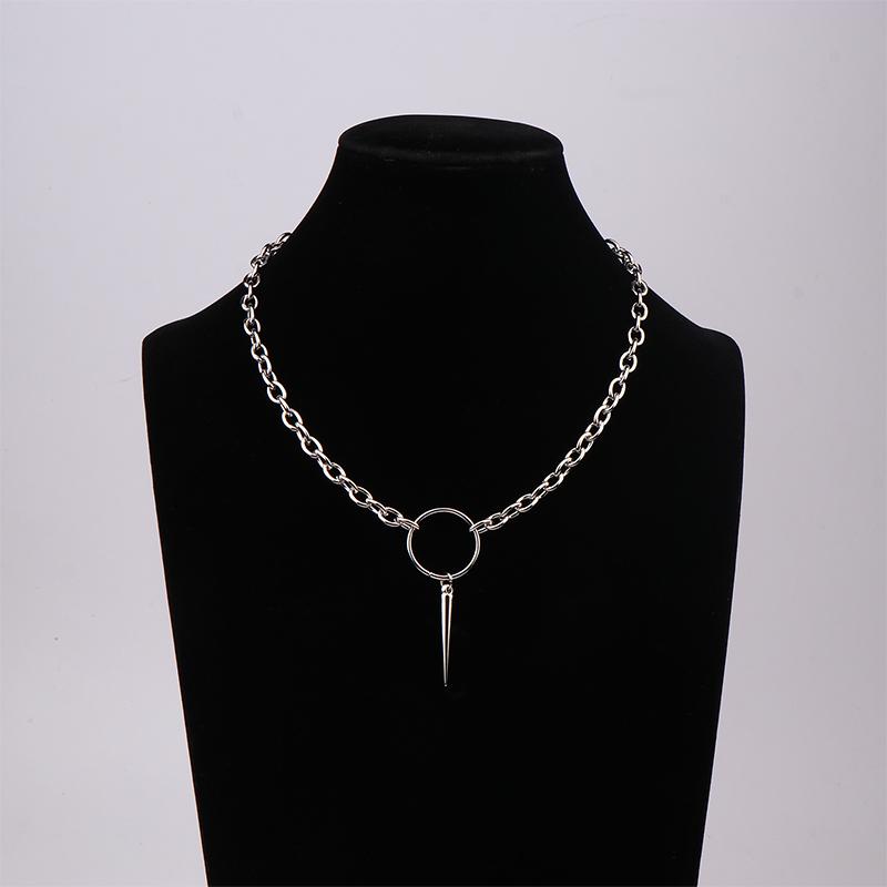 

Готический колючий чокер-цепочка с круглыми звеньями для женщин и мужчин, панк Y2K, титановая сталь, заклепки, конусное ожерелье, гранж эстетика, ювелирное украшение, подарок