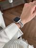 Compatible Bowknot Pearl Elastic Beaded Strap for Apple Watch 10/9/8/7/SE