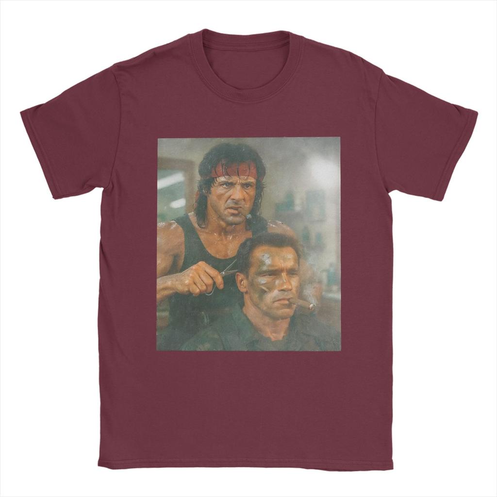 Predator BarberJohn Rambos Cotton TShirt For Adult Summer TShirts Comfortable Hippie Tee Shirt Oversized Hot Sale Clothing