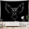 Wolf Retro Rune Art Tapestry Magical Animals Sun Moon Witchcraft Wall Hanging Hippie Home Living Room Dormitory Wall Decoration