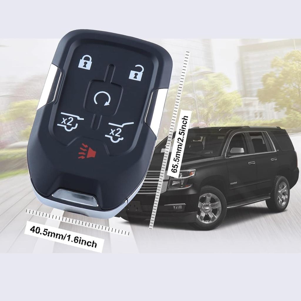 Self-Programmable Replacement for Proximity Smart Key Fob for 2015 2016 2017 2018   Chevy Suburban Tahoe GMC Yukon (FCC:HYQ1AA) 1 pcs