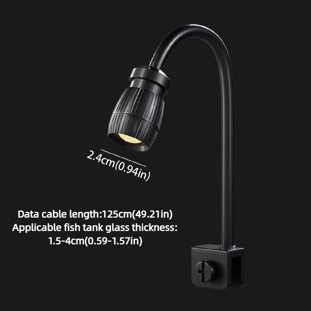 Adjustable Zoom Mini Clip-on Aquarium Lamp Adjustable Focus Spotlight Aquarium Accessories