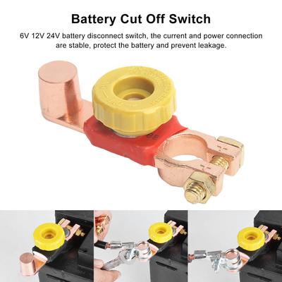 Interruptor de Desconexão de Bateria 6V 12V 24V Corte de Energia Conector do Terminal Positivo da Bateria para Carro RV ATV