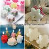 AEE4-3 Pack Christmas Snowflake Silicone Candle Soap Molds For DIY Christmas Holiday Party Handmade Decoration Supplies