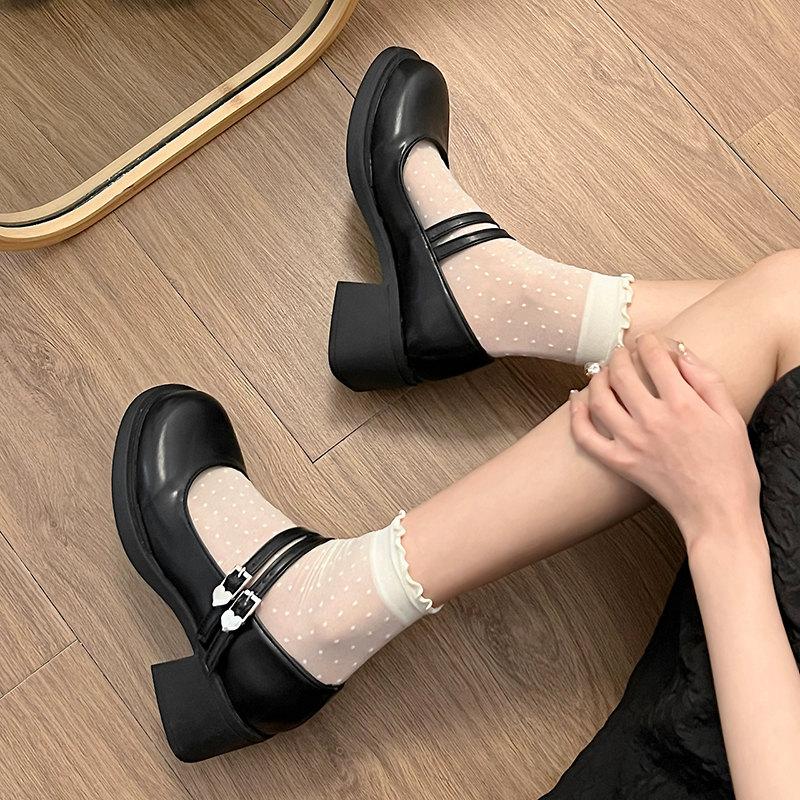 Fashion Women Lolita Shoes Female 2024 New summer Thick-soled College Style Casual Loafers Fashion Vintage JK Uniform Cosplay Shoes