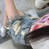 High Waist Tassel Ripped Denim Shorts for Women - Summer A-line Wide Leg with Raw Hem