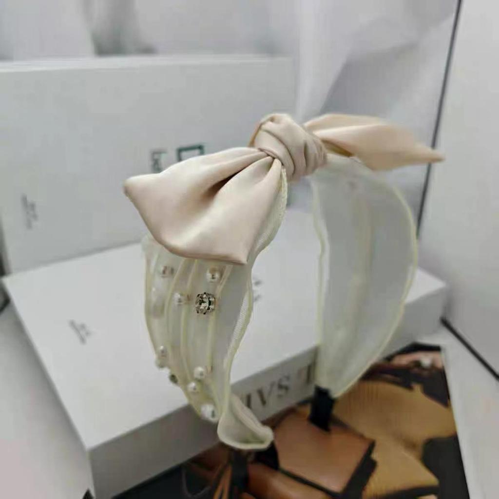 Koreanisches Strass-Tüll-Stirnband: Elegantes, vielseitiges Haaraccessoire für leichten Luxus