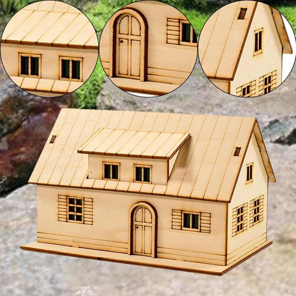 1/64 1/60 Miniature House Made of , Unpainted, Unique Ornament Accessory, DIY Building, Ready for