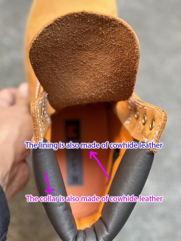 Europäische Station Herbst- und Winter Herrenschuhe mattes Leder lässiger Stil Stiefel Herren schlecht nicht treten große gelbe Stiefel