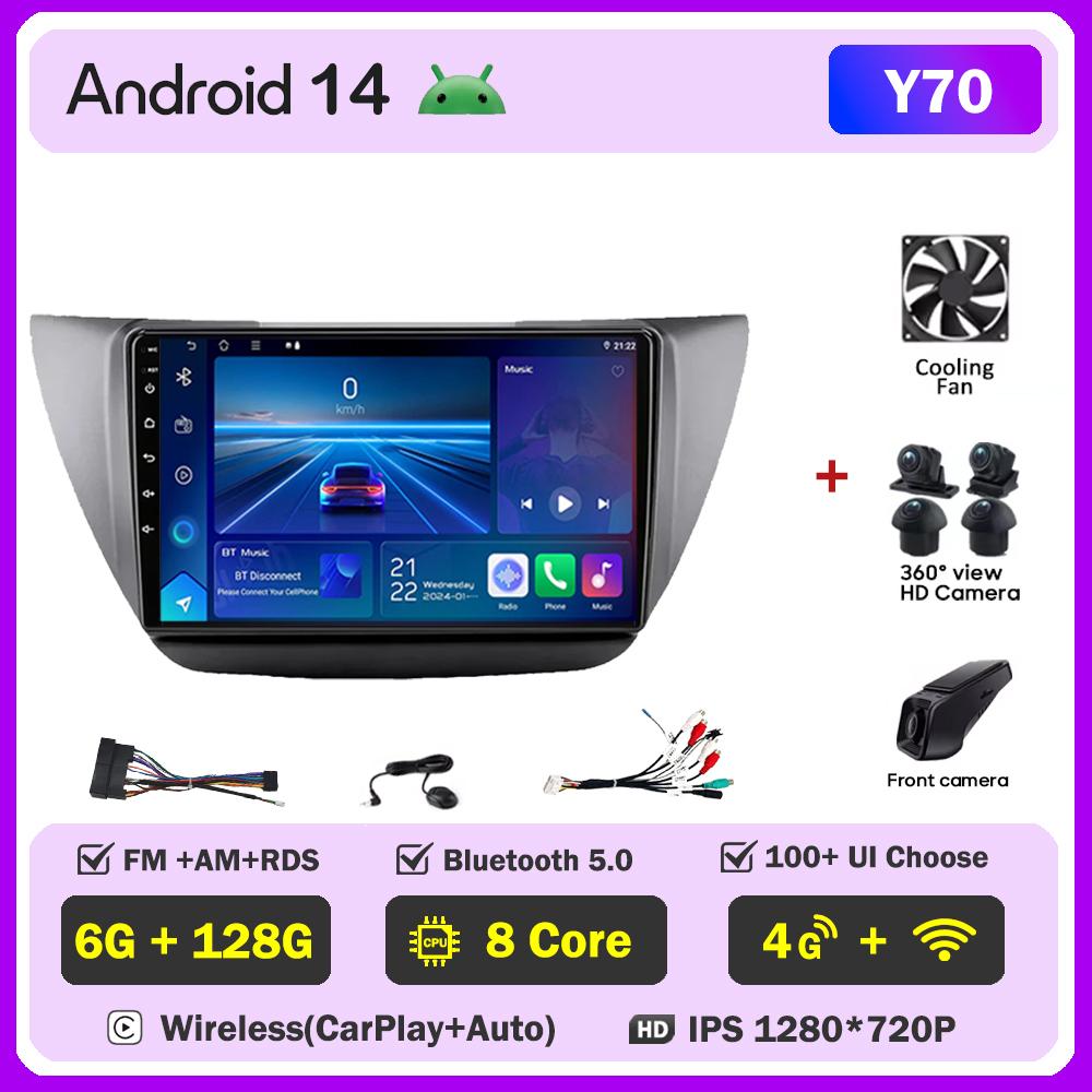 Android 14 Radio For Mitsubishi Lancer 9 Cs 2000 -2010 Car Multimedia Video Player GPS Navigation  Intelligent Car Systems Wifi