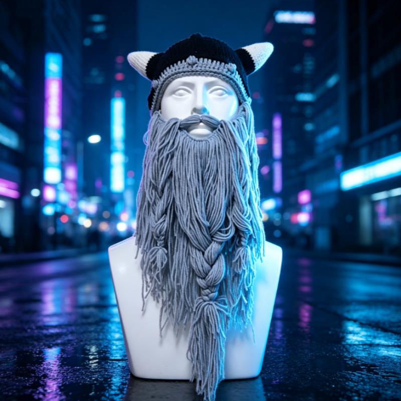 Cappelli da Festa Creativi con Barbe Grandi - Accessori Divertenti e Strani per Halloween Autunno/Inverno
