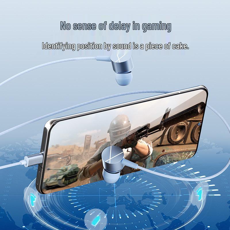 2026 New Model Type-C Wired In-Ear Earphones - High-Fidelity Digital Sound with K Song Compatibility and Flat Port Design