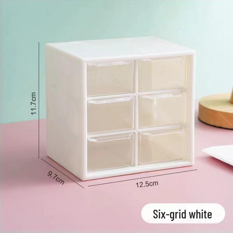 Schreibtisch-Schmuckschublade mit sechs Fächern für Studentenwohnheime