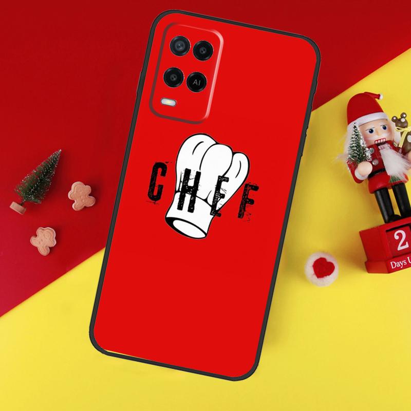 Love Baking Chef Knife Case For Oppo A80 A60 A40 A15 A16 A17 A57 A94 A74 A54 A76 A96 A18 A38 A58 A78 A98 A6 A5 Pro