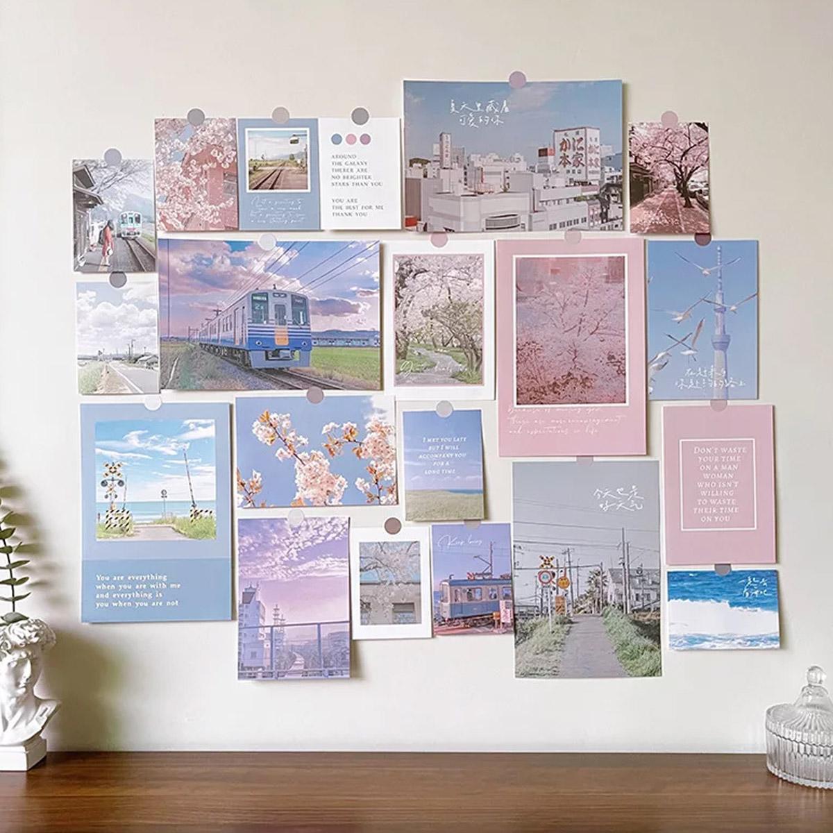 

20 шт./компл. обои Ins, креативное искусство, декоративная открытка для спальни, гостиной, фон, наклейка на стену, плакат