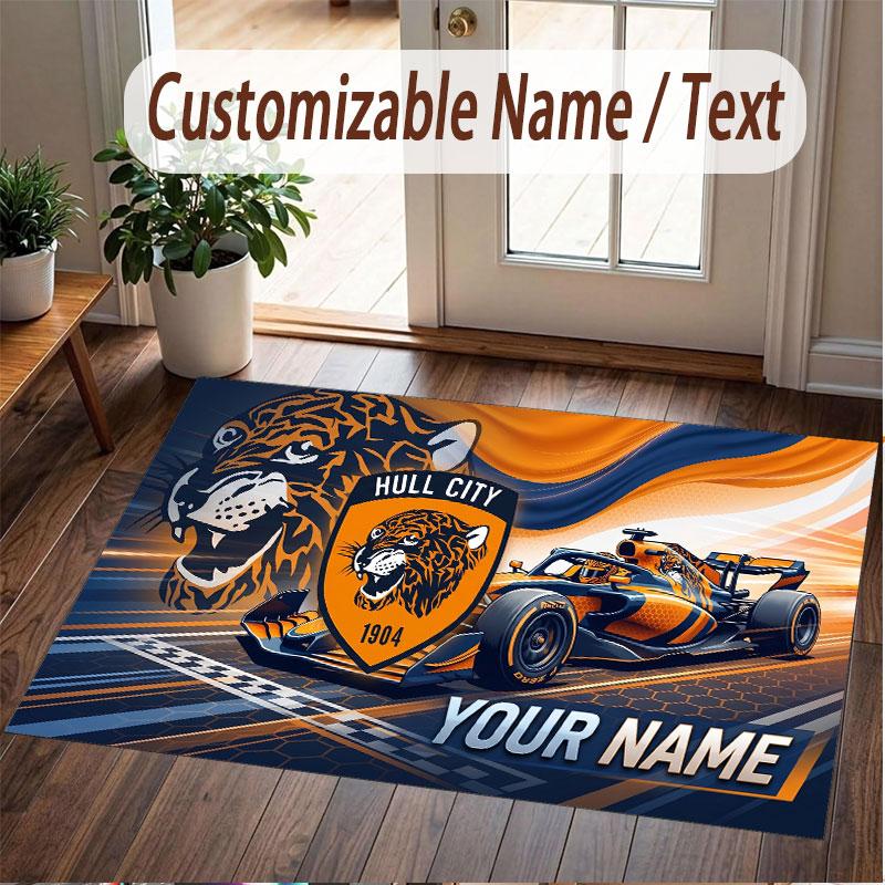 Custom Rug Hull FC Pattern Print Name Text Soft Non‑Slip Floor Carpet for Home Indoor Decoration