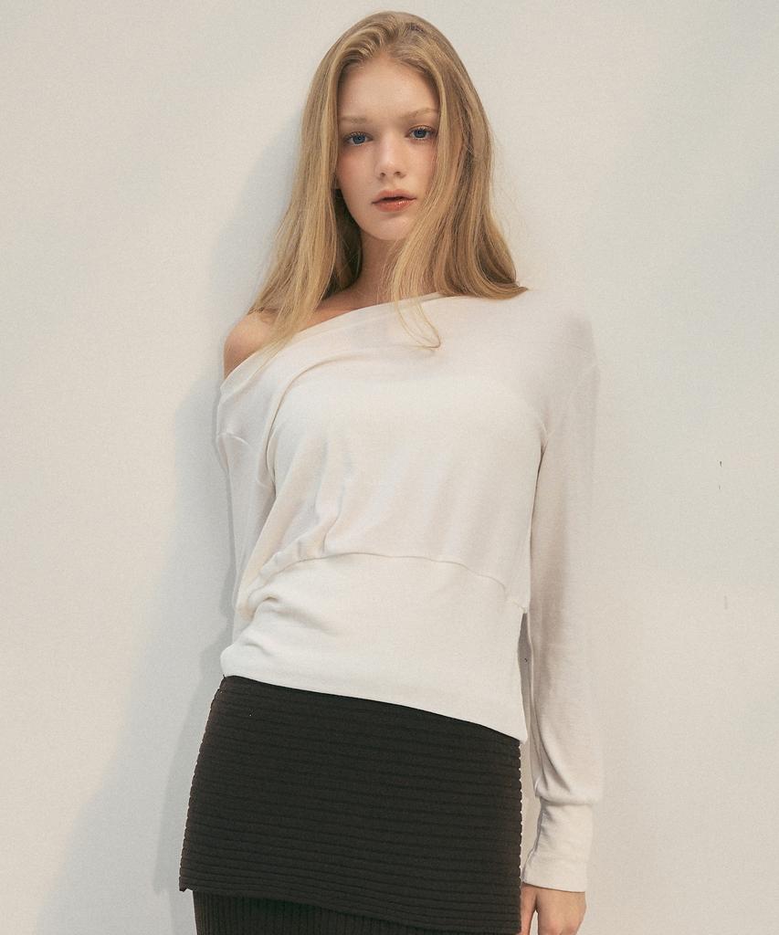 CITTA Wool Blend 2Way Halter Neck T-Shirt_Ctt387(White)