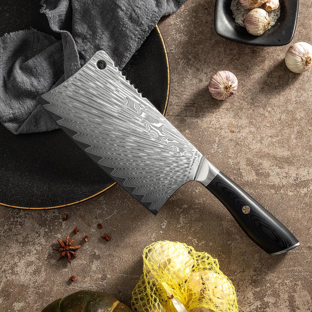 7.5 Inch Chopper Knife 67-layers Damascus Steel 10Cr15Mov Blade G10 Handle Slicing Cleaver Kitchen Knives Meat And Poultry Tools