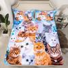 Animal cat and dog pattern bed hat four-piece bedding set bedroom dormitory bedding decoration