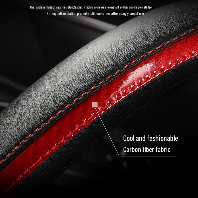 Ultracienki, oddychający pokrowiec na kierownicę samochodową, uniwersalny na każdą porę roku, kontrastowy kolor, osłona ochronna wewnętrznej klamki.