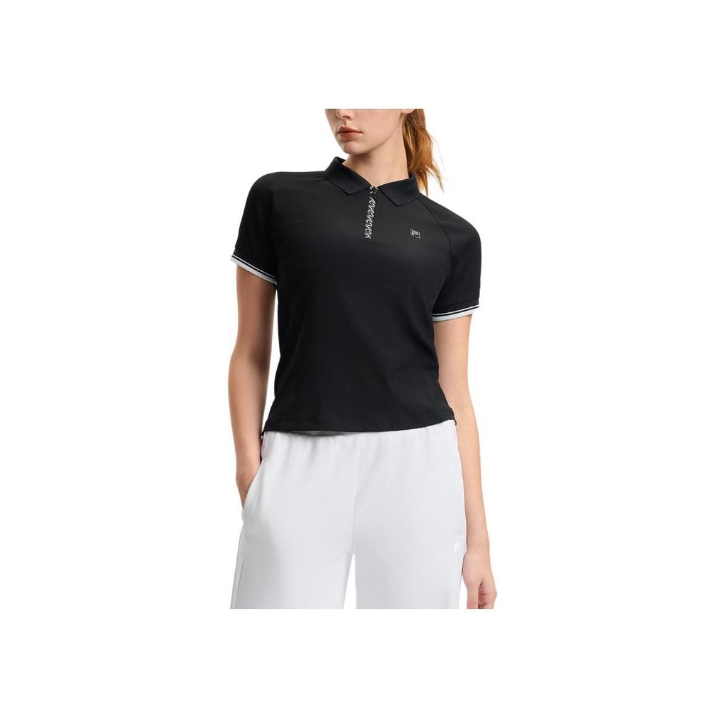 New FILA Polo Shirt Women's Pitch Black A11W513101F-BK
