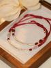 Bamboo Joy: A Pure Silver, Red Rope Woven Bracelet for Women, Symbolizing Success In Late-stage Postgraduate Studies, Perfect As a Benmingnian Gift.