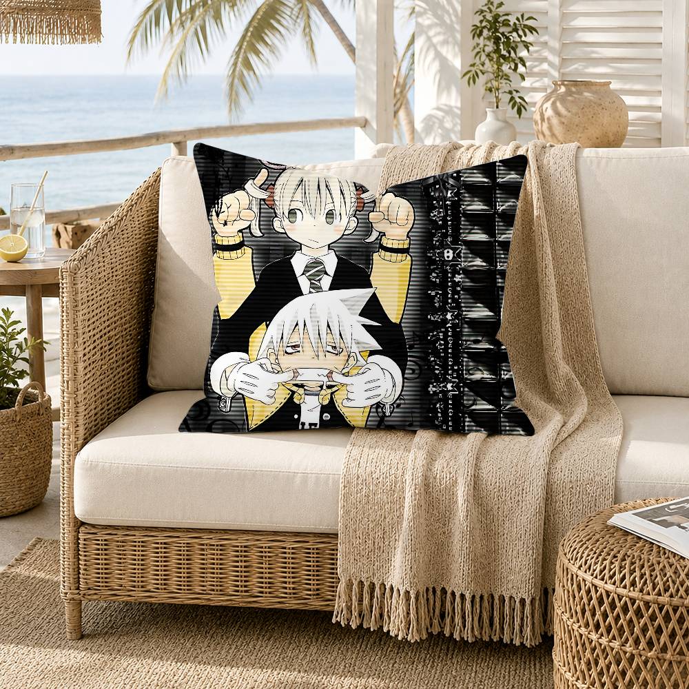 Anime SSoul Eater Pillow Case for Sofa Living Room Home Office Decor Protective Cover