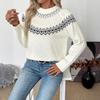 Maglioni a girocollo a maniche lunghe per autunno e inverno, moda donna