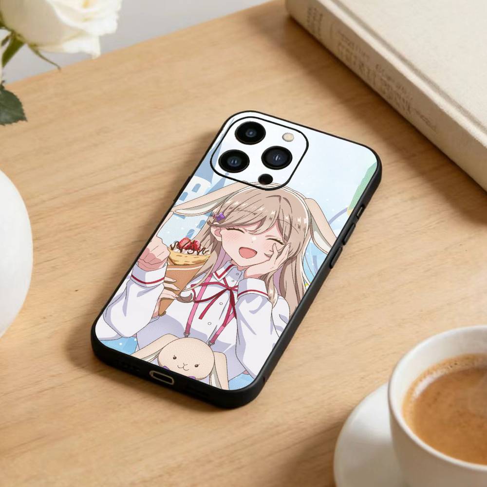 Watanare Anime Phone Case For iPhone 17 16 15 14 13 12 Max Plus Silicone Black Cover