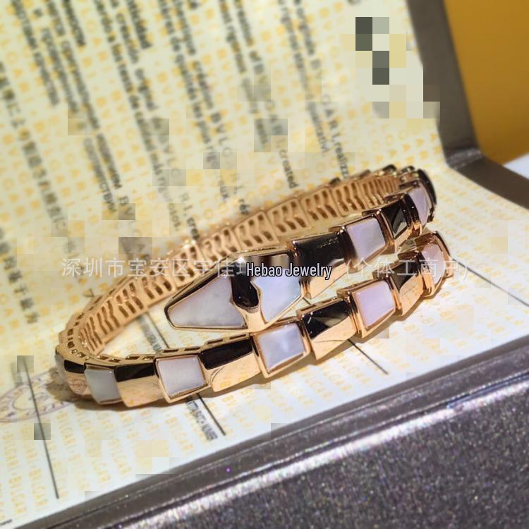 Seiko 18K Gold & Diamond Snake Bracelet: Women's 925 Sterling Silver, Double Circle, Mother-of-Pearl Inlay.