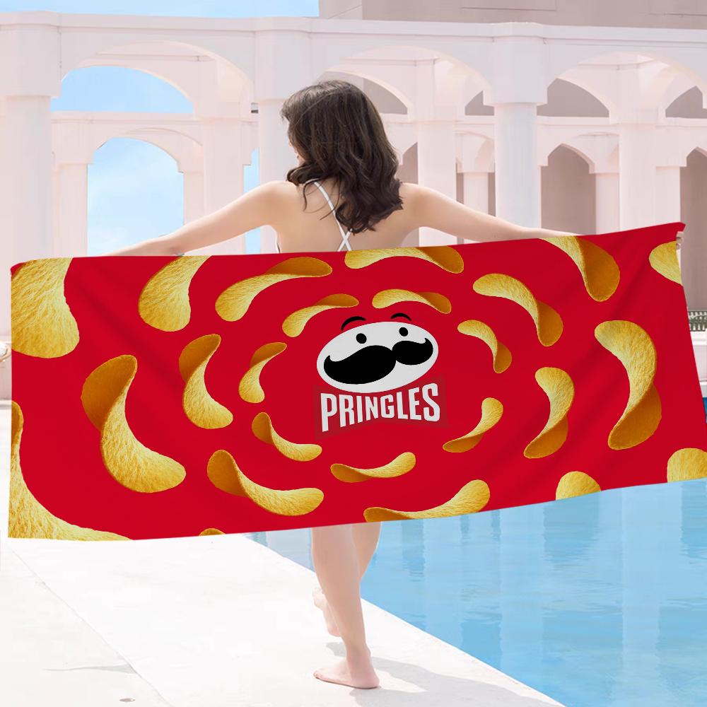 Mode P-Pringles L-LLC Große Mikrofaser-Strandtücher Schnelltrocknendes Handtuch Sandstrandtücher Handtuch für Pool Reisen Schwimmbad Yoga