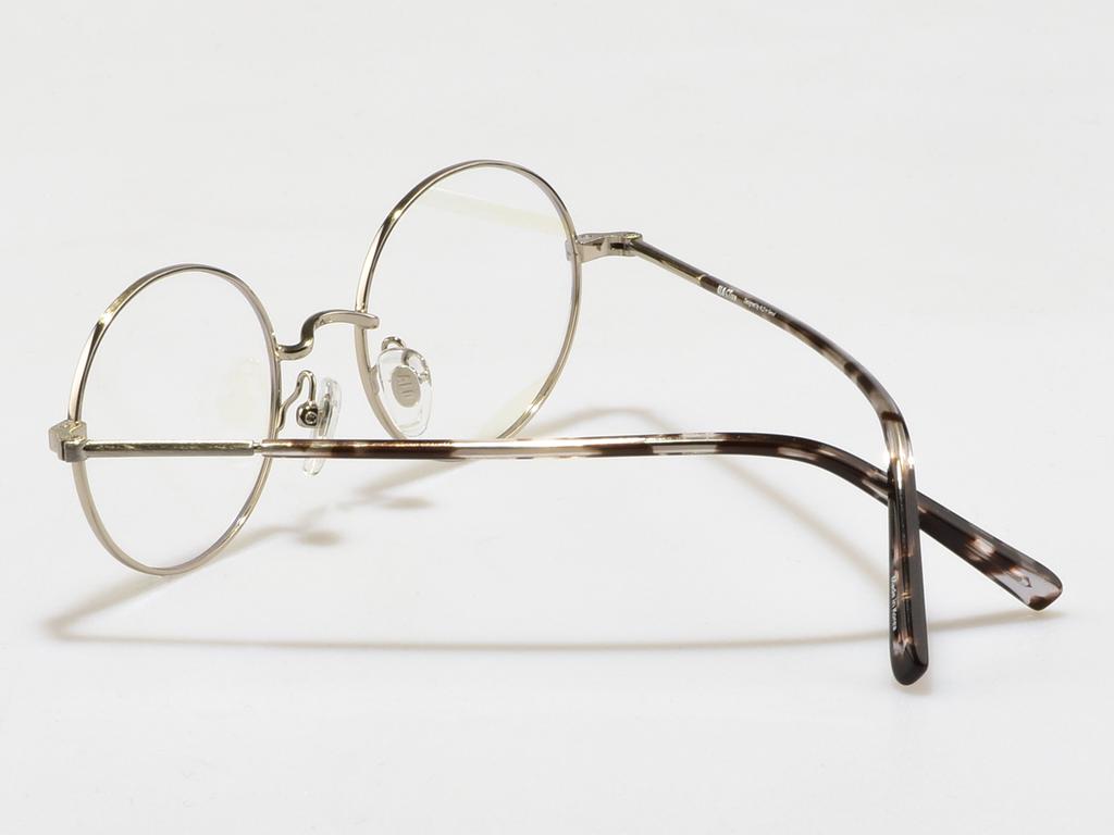 Alloaiweeo [Alo:Ctzen] Ci8704B C2 Modern Acetate Tip Silver Metal Round Glasses