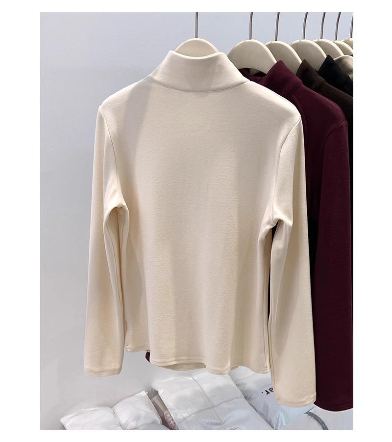 Women's Thickened Double-Sided Fleece Half-Zip Sweatshirt for Autumn and Winter