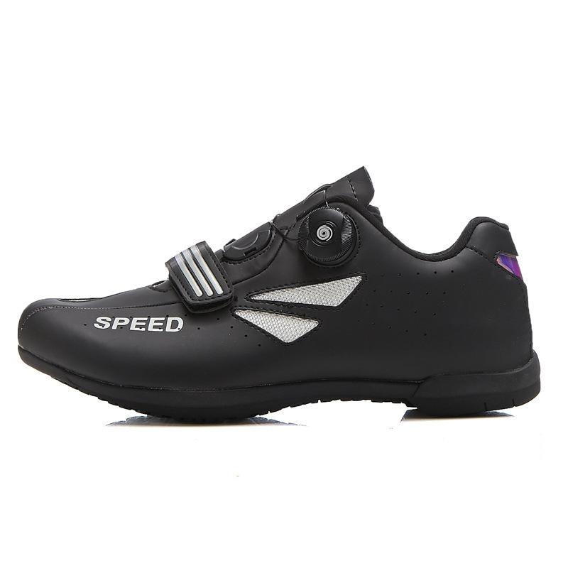 Autumn new lock shoes cycling shoes men's and women's road cycling power shoes leather surface mountain cycling sports shoes