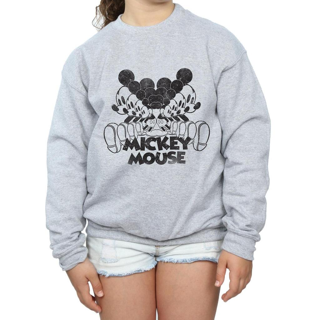Disney Girls Mickey Mouse Mirrored Sweatshirt