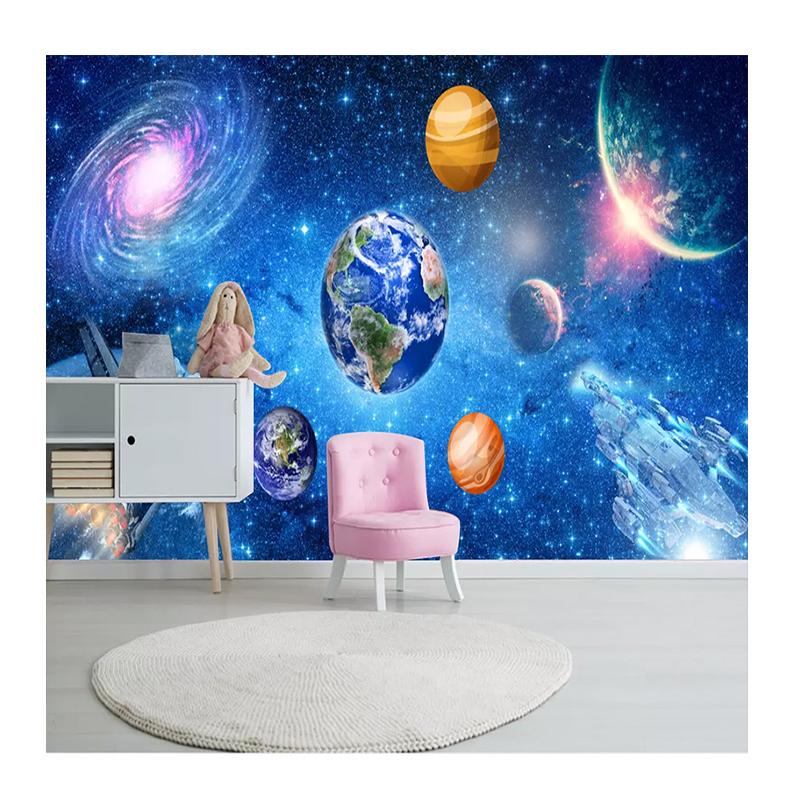 3D Large Mural Universe Starry Galaxy Wallpaper For Kids Room Bedroom Wall Home Decor Fresco Wallpaper