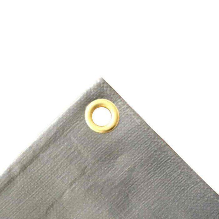 Bâche 280 g/m², grise, bâche de protection, étanche et résistante, 6x10 (60m²)