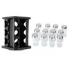 Revolving Spice Rack Stainless Steel Rotating Seasoning Spice Jar Rack for CountertopBlack